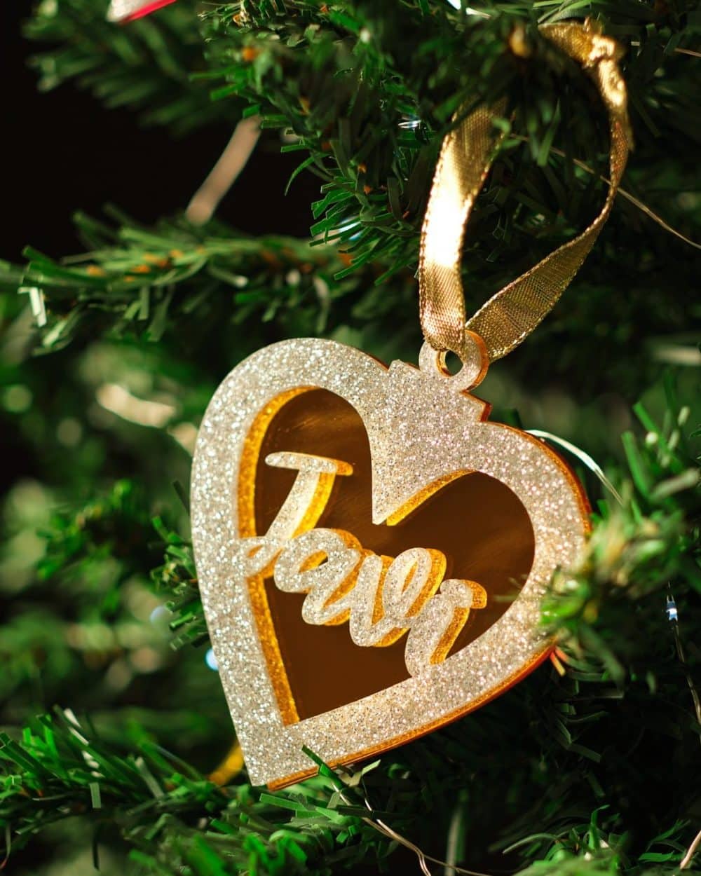 Corazón de navidad personalizado