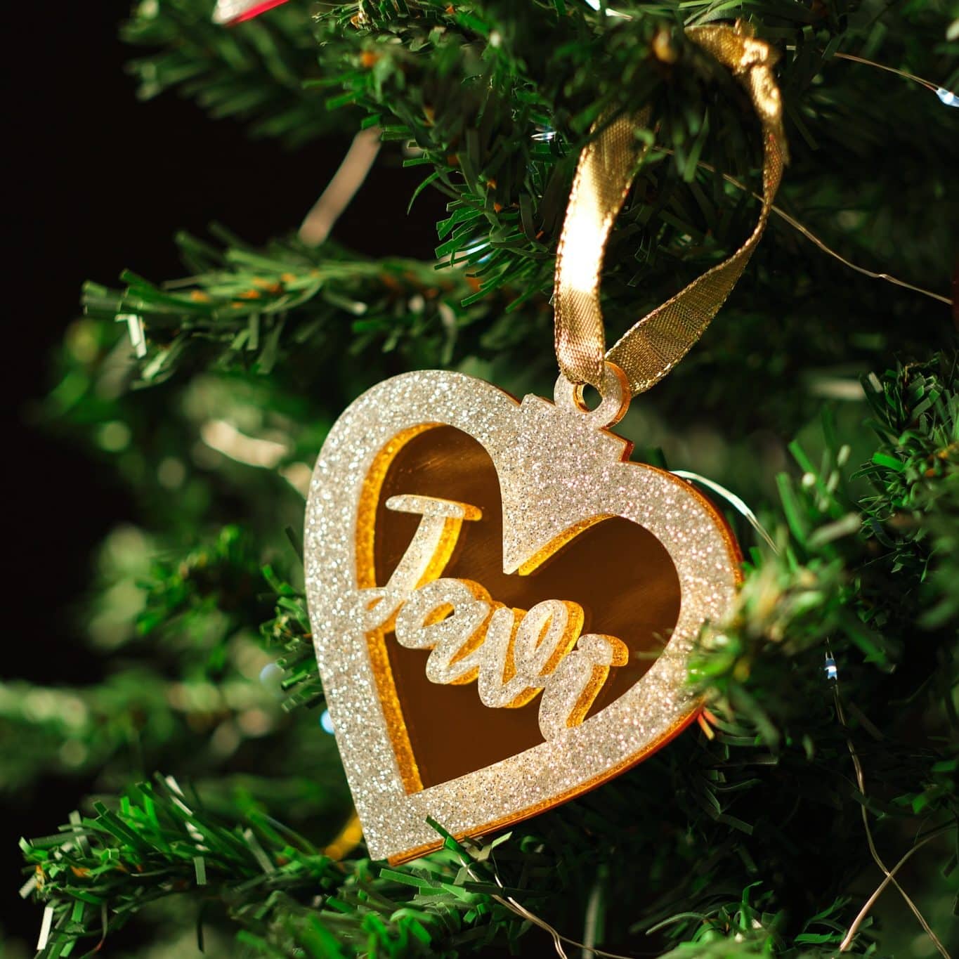 Corazón de navidad personalizado