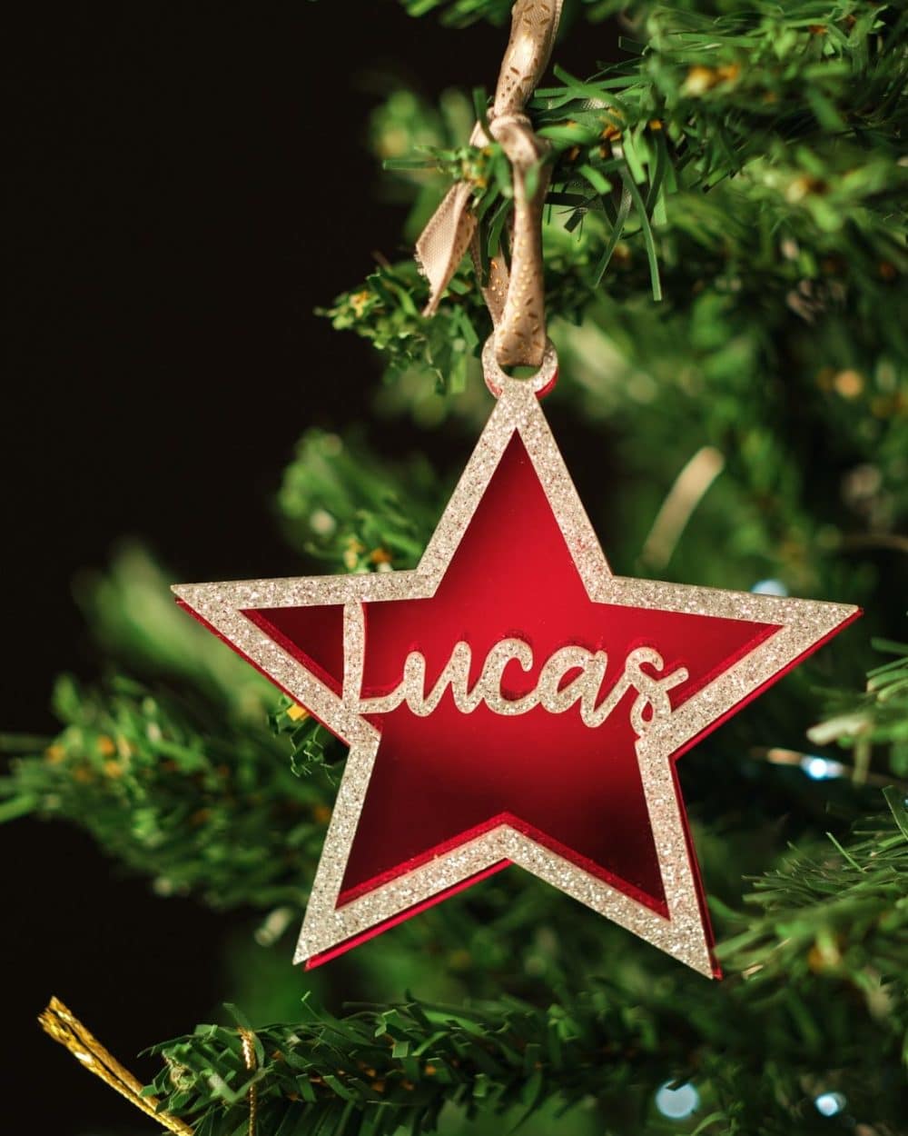 Estrella de navidad personalizada