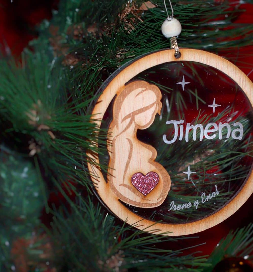 Bola de Navidad embarazada personalizada