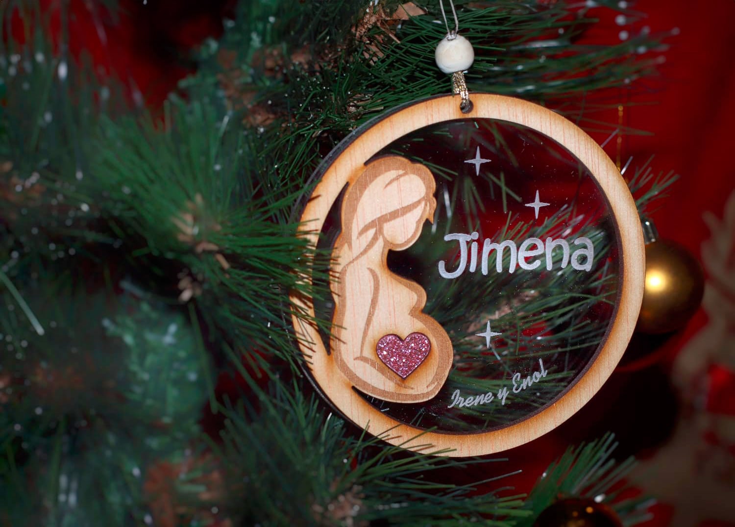 Bola de Navidad embarazada personalizada