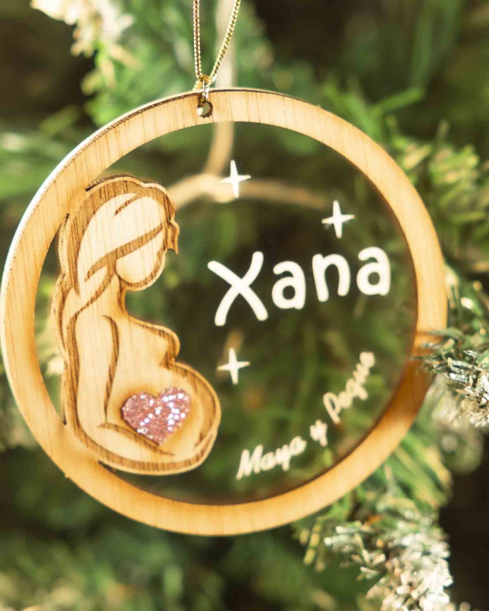 Bola de Navidad embarazada personalizada