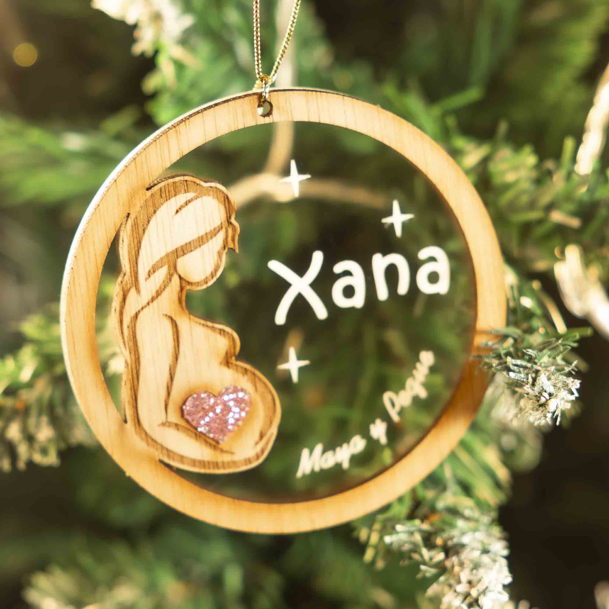 Bola de Navidad embarazada personalizada