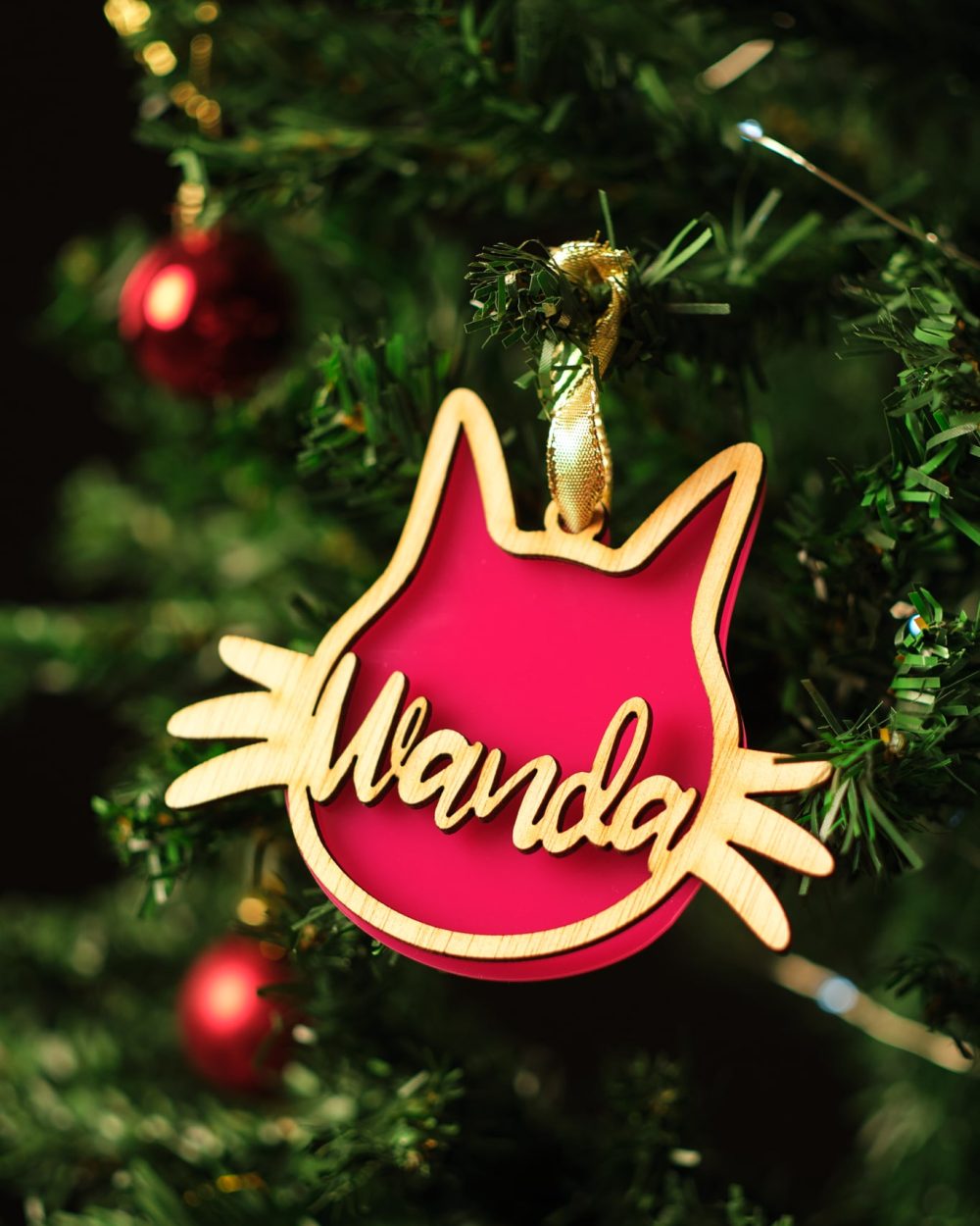 Bola de navidad gato personalizada