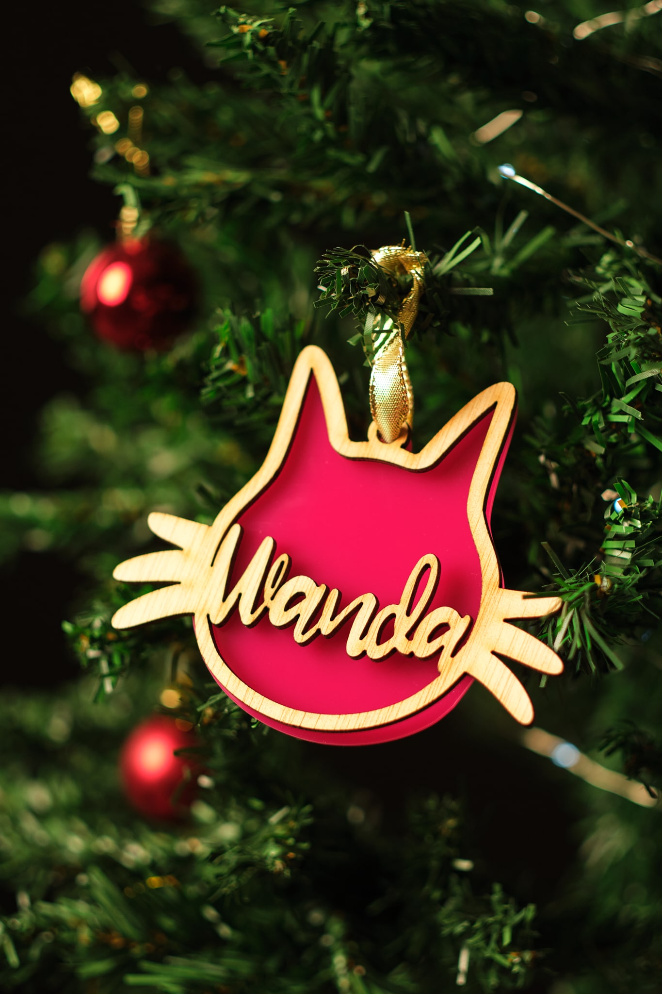 Bola de navidad gato personalizada